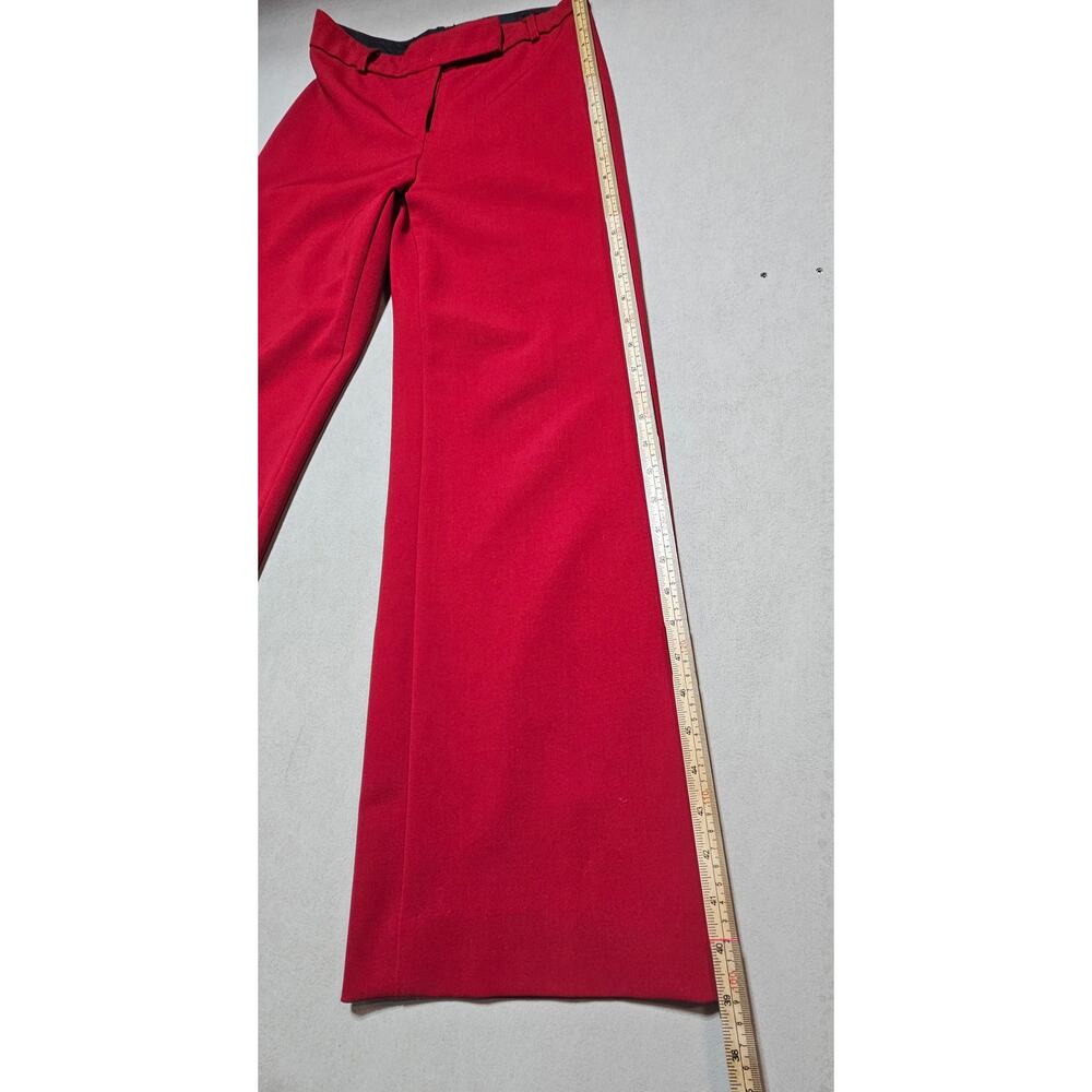 bebe Y2K Pantsuit Womens Red Wool Blend Blazer Wide Leg Pants 2 Piece Vintage - Picture 14 of 16